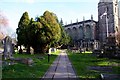 Path in the churchyard in GL8 8DL