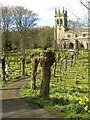 Springtime trim for the churchyard in DL8 3SR