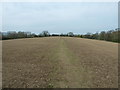 Recently tilled field near Perrett's Farm in RH20 2NU