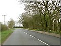The approach to the A134 on High Road, Leavenheath in CO6 4US