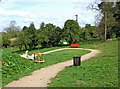 The zig-zag path to the Canalside Terrace, Cookley Playing Fields, Cookley in DY10 3TX