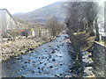 Rhondda Fawr river downstream, Blaenrhondda in Treherbert Community