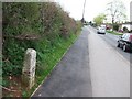 Exeter Road and milestone in EX3 0EB