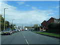 Rhuddlan Road looking east in LL22 9AT