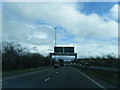 A55 sign gantry west of Ewloe Green in CH5 3BD