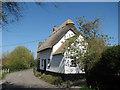 Thriplow: plaster and thatch at the corner of Church Street in SG8 7RE
