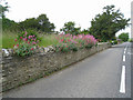 Colourful church wall in Tolpuddle