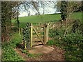 Gate on footpath near Escot in EX11 1LS