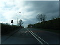 Macclesfield Road approaching railway bridge in CW4 7QG