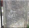 Bench mark on the church in ST13 8QQ