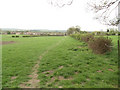 Public footpath over fields towards Low Ackworth in WF7 7LX