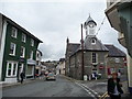 The old Town Hall and Bridge Street, Newcastle Emlyn in SA38 9RF