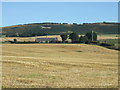 View to Mormond Hill White Horse figure in AB43 6RT