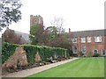 StMary's church, seen from The Walled Gardens of Cannington in TA5 2HE