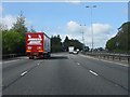 M40 motorway curving near Wheeler End in HP14 3JU