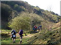 Hikers in Gratton Dale in Gratton