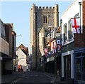 Flags on St Martins street in OX10 0JX