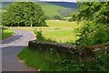 A686 Entering Melmerby Village Green from the West in CA10 1HL