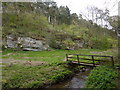 Footbridge in Bradford Dale in DE45 1LS