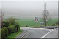 The turn off to Glynde from the B2192 in BN8 5HG