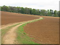 Permissive path through arable land in GL20 7JW
