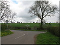 Road junction in the valley of the Petteril in CA11 0AP