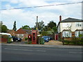 Phone and post boxes in Shirrell Heath in SO32 2JX