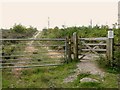 Gate leading to Beacon Hill Heathland Restoration Project in NP25 4RA