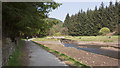 A footbridge at the head of the reservoir in North Turton