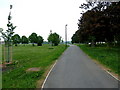 Cycle path and playing fields at Clay Hill, Bristol in BS5 7RZ