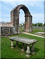 Coldingham Priory arch in TD14 5PY
