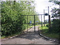 Entrance to sewage works on Picton Lane in CH2 4QW