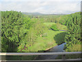 River Ceiriog from A5 viaduct on Chirk by-pass in LL14 5PN
