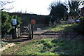Footpath level crossing near Cemetery Lane, Wymondham in NR18 9GJ