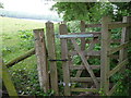 Stile on the footpath on Wat's Dyke in Hope in LL12 9PF