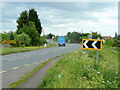 Blue lorry on the A48 in GL14 1QT