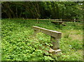 Little used seat and picnic area, Snipe Bog reserve in S44 6AE