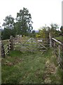 Gated exit from the field by Mortlich Cottage in AB31 4QU