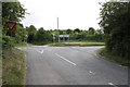 Junction of Spring Lane and the A417 in Aston Tirrold