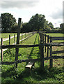 Stile on (well delineated) footpath in GU6 8XF
