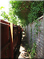 Narrow footpath off Middle Street in EN9 2HL