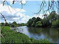 River Severn looking south from Northwick Lido, Northwick, Worcester in WR2 6PG