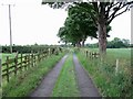 Farm road on the old track to Repton in South Derbyshire District