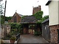Entrance gate to All Saints Church, Combeinteignhead in TQ12 4QH