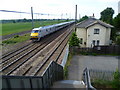 An East Coast 225 from Hurn Road footbridge in PE6 7HJ