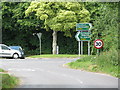 Junction with the A354 in Winterborne Whitechurch in DT11 0AE