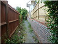 Footpath alongside new housing estate in RH20 1BB