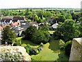 View south from St Mary's church tower in IP31 2RR