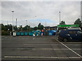 Recycling bins in Tesco car park in HR2 7UT