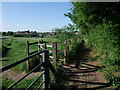 Footpath alongside the A2037 into Upper Beeding in BN44 3WJ